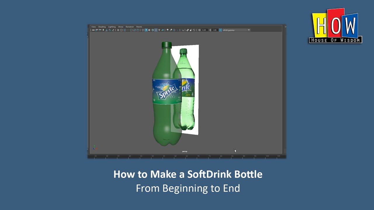 Soft Drink Bottle Modeling In Maya Part 2 | HOW 3D - YouTube