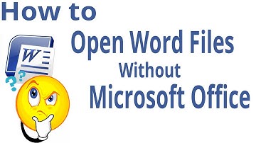 How to open word files without microsoft office