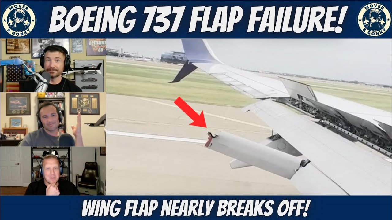Boeing 737, Wing Flap Breaks Mid-Flight - Airline Pilots On Things Falling Off Airplanes