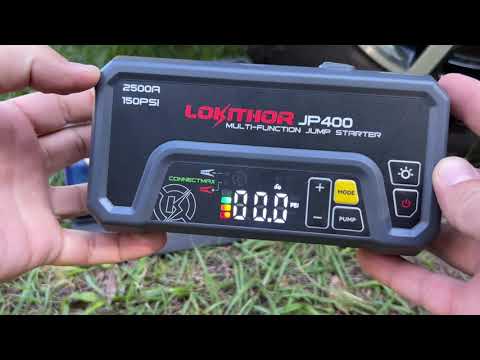 World's smallest jump starter with air compressor!? - Lokithor JP400 setup & review