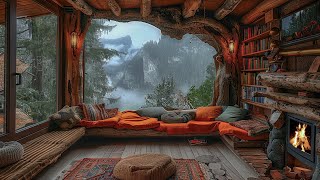 Cozy Treehouse Room Ambience: Gentle Fire Sound and Rain Outside | Deep Sleep, Stress Relief, Relax by the white room 7,798 views 2 months ago 8 hours, 3 minutes