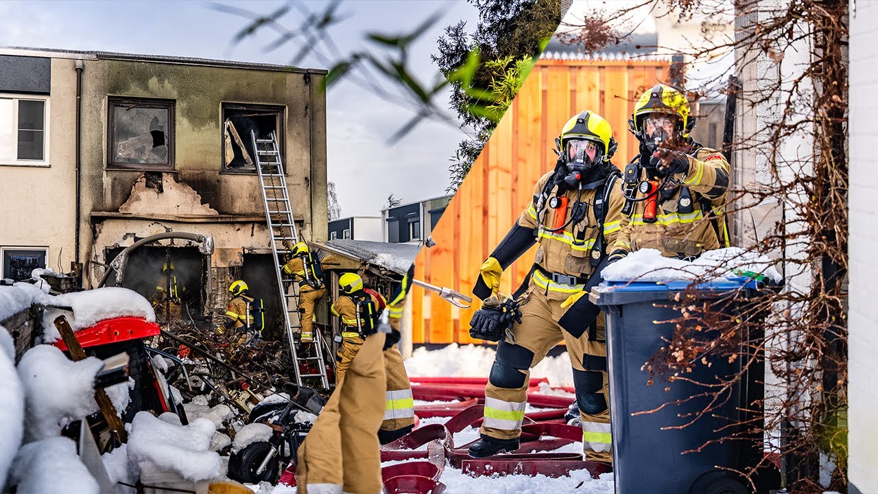 Man zwaargewond bij woningbrand in Uden: omliggende huizen ontruimd