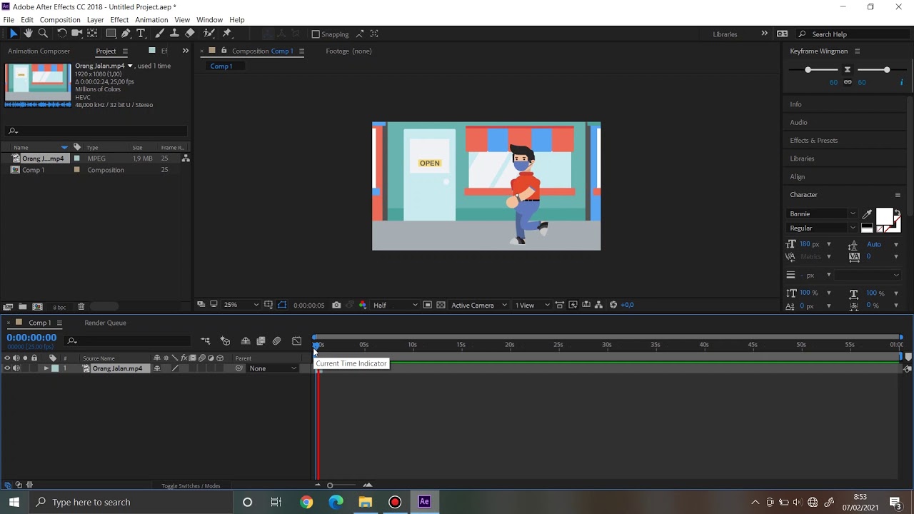 after effects 2014 how to speed up a video