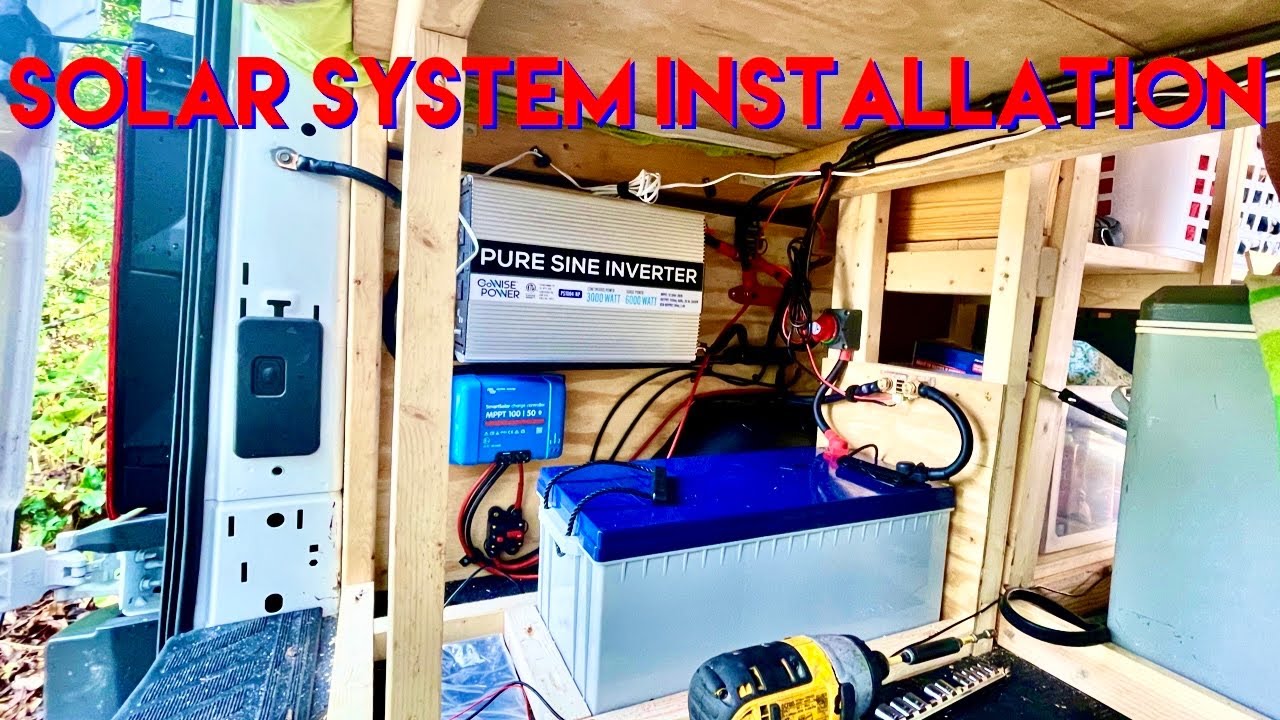 Easy DIY Solar System Installation in an Off Grid Van - YouTube