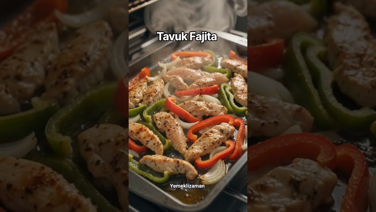 Fırında Çok Pratik Tavuk Fajita & Peynirli Lavaş (Quesadilla)Tarifi #yemekler #pratiktarifler #tarif