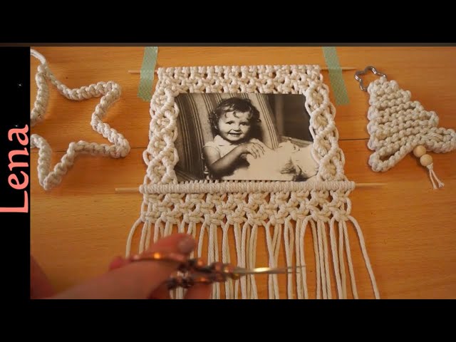 𝗠𝗮𝗰𝗿𝗮𝗺𝗲 with 𝗟𝗲𝗻𝗮 🖼 Makramee Fotorahmen Bilderrahmen als Geschenk 🖼 Macrame Photo Frame Wall Hanging