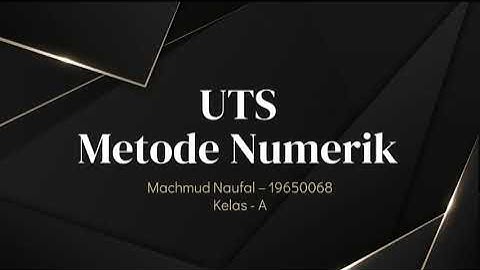 UTS Metode Numerik