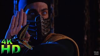 Mortal Kombat Лорд Рейден раскидывает Скорпиона и Саб Зиро Мортал Комбат HD 4K