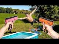 Pepper Spray PISTOL Obstacle Course *IMPOSSIBLE* | Bodybuilder VS Byrna HD Self Defense Tool Test