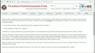 Taxation Paper for IPCC New Syllabus and Old Syllabus applicable Course and Material