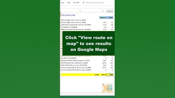Find the Shortest Route in Excel with Google Maps API using Best Route Calculator