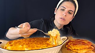 Mac N Cheese & Chicken Cutlets Mukbang Asmr Eating Sounds