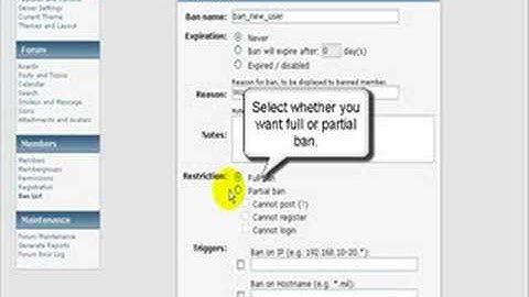 How To Ban A User Using SMF