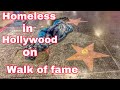 Homeless in Hollywood on the walk of fame