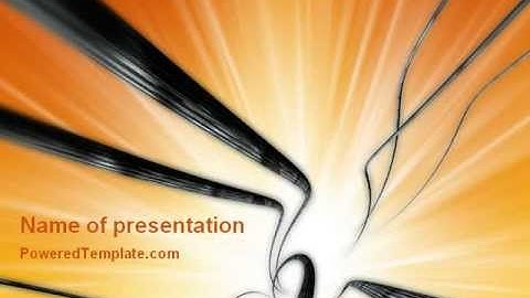 Wires On Orange Background PowerPoint Template by PoweredTemplate.com