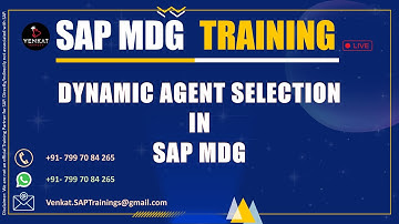 Dynamic Agent Selection in SAP MDG (End-To-End Process) VENKAT TechEdu|