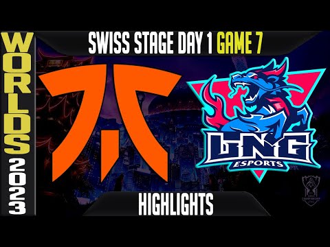 FNC vs LNG Highlights | Worlds 2023 Swiss Stage Day 1 Round 1 | Fnatic vs LNG Esports
