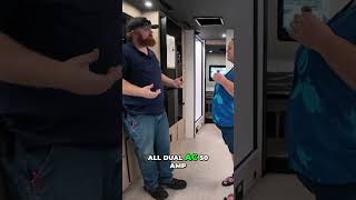 RV Hacks: Smart Airflow, Dual AC, and Giant Computer Screen! #shorts