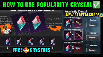 POPULARITY CRYSTAL USE BGMI / HOW TO GET USE POPULARITY CRYSTAL / POPULARITY CRYSTAL SE KYA HOTA HAI