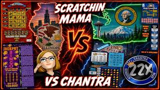 Crosswords, Bingo, & Slingo Battle vs @scratchinmama #walottery #illinoislottery #scratchcards