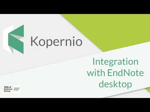 Kopernio:  Integration with EndNote desktop