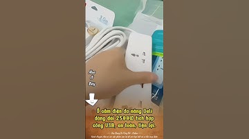 Ổ cắm điện đa năng Deli dáng dài 2500W tích hợp cổng USB, an toàn, chống cháy nổ, dây đồng chắc chắn
