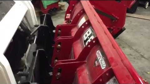 Boss B8 snow pusher on Bobcat s205