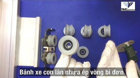 Bánh xe con lăn nhựa ép vòng bi đơn
