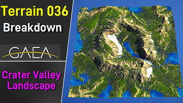 Gaea 1.3 Breakdown Tutorial : How to create a Snowy Crater valley landscape