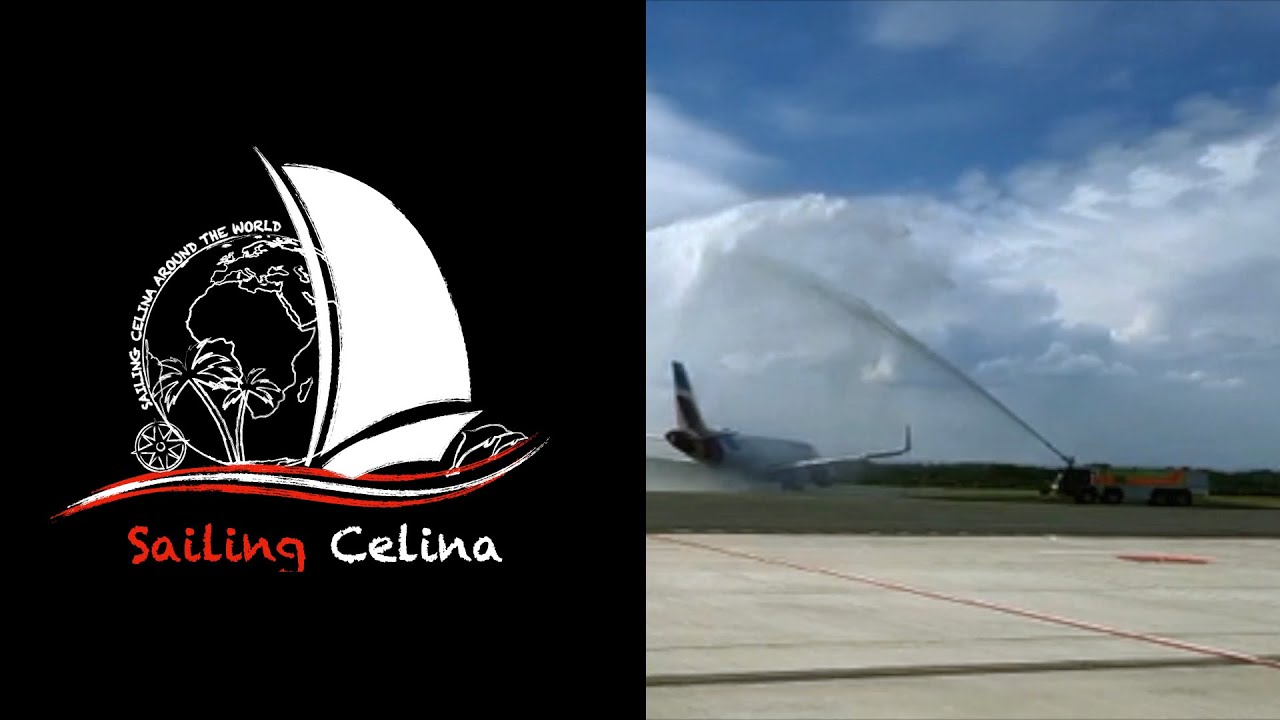 Airbus A320 takes a shower - Watersalute in PAD