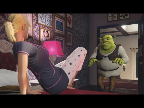 Shrek scares Michael's family