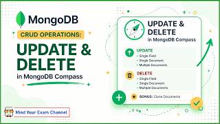 MongoDB CRUD Operations | UPDATE & DELETE in MongoDB Compass | Modify Single & Multiple Documents