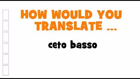 Chi fa parte del ceto basso?