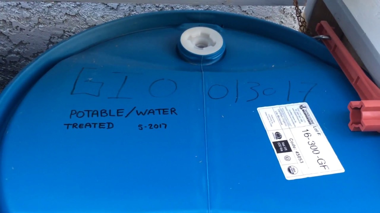 DIY PREPING home water storage 55 gallon drums YouTube