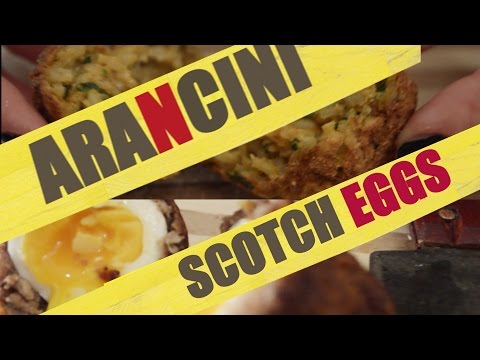 Katy \u0026 Acho Cooking - შოტლანდიური კვერცხები \u0026 არანჩინი / Scotch Eggs \u0026 Arancini