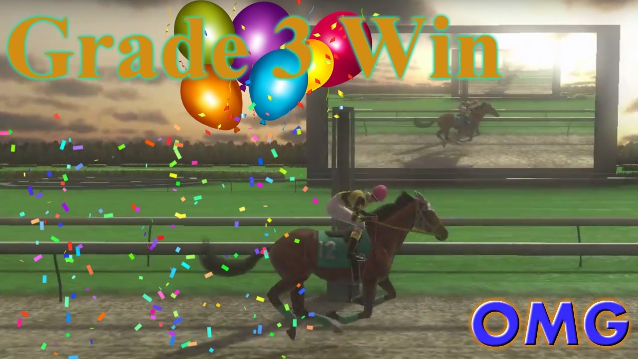 Champion Jockey G1 Jockey & Gallop Racer Bred filly first Grade 3 Win!!!