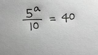 Solve for a in this nice Algebra equation | Math Olympiad Mathematics