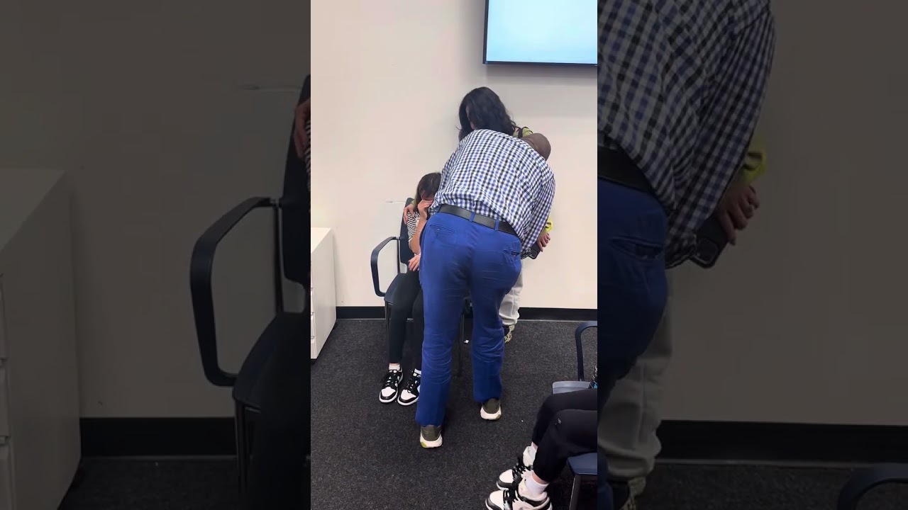 Flu vaccine shot while crying