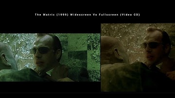 The Matrix Widescreen Vs Fullscreen (Video CD) Morpheus arrested scene
