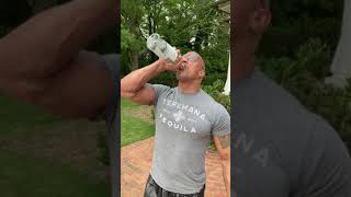 The Rock Drinking Half A Tequila Bottle In 30 Seconds!