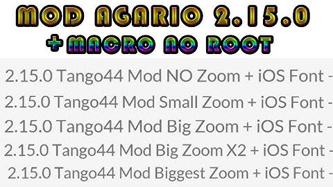 MOD Agario 2.15.0  Macro + Zoom + iOS Font **NO ROOT** (Agar.io mobile)