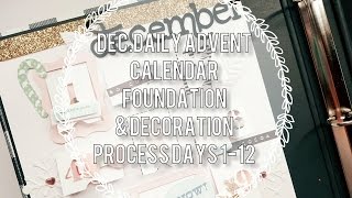 December Daily Advent Calendar Process // Inside Covers Days 1-12