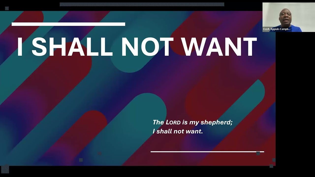 Marriage: I SHALL NOT WANT