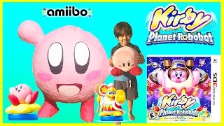 KIRBY PLANET ROBOBOT For Nintendo 3DS Giant Egg Surprise Opening Ryan ToysReview