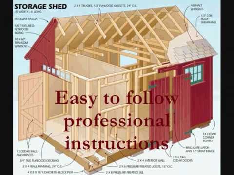 HOW TO BUILD A STORAGE SHED Wooden Shed Blueprints and ...