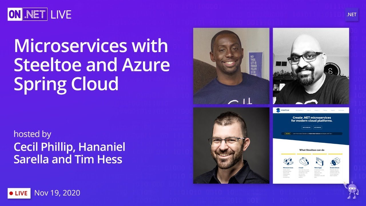 On .NET Live - Microservices with Steeltoe and Azure Spring Cloud - YouTube