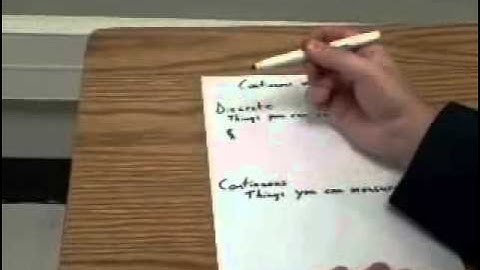 Continuous vs. Discrete