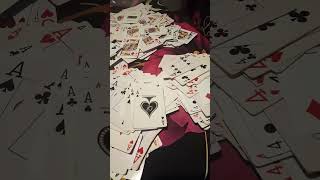 Hand and foot... card game fun to play... getting cards ready.