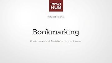 HUBnet tutorial: Bookmarking