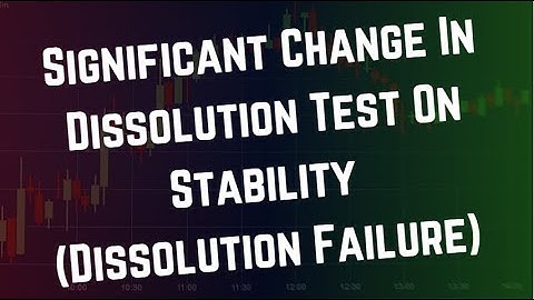 Significant Change In Dissolution Test On Stability (Dissolution Failure)